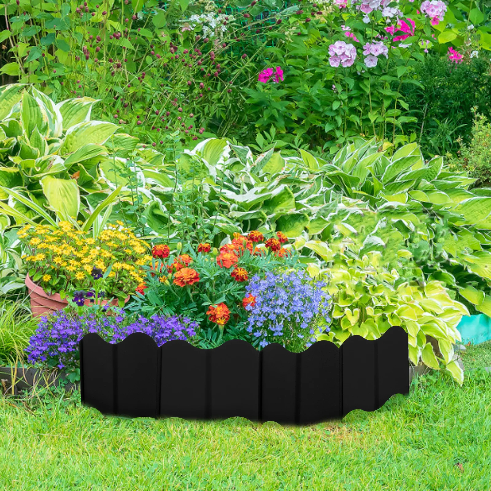 

20Pcs Garden Border Edging Fence Plastic Landscape Bordering for Yard Flower Bed Protection Waterproof Anti-Wear Long-Lasting