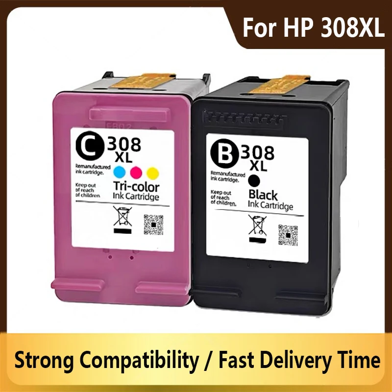 308XL Compatible Ink Cartridge For HP 308 XL For HP Envy 6120e 6130e 6165e 6520e 6530e DeskJet 2900 - Series Printers
