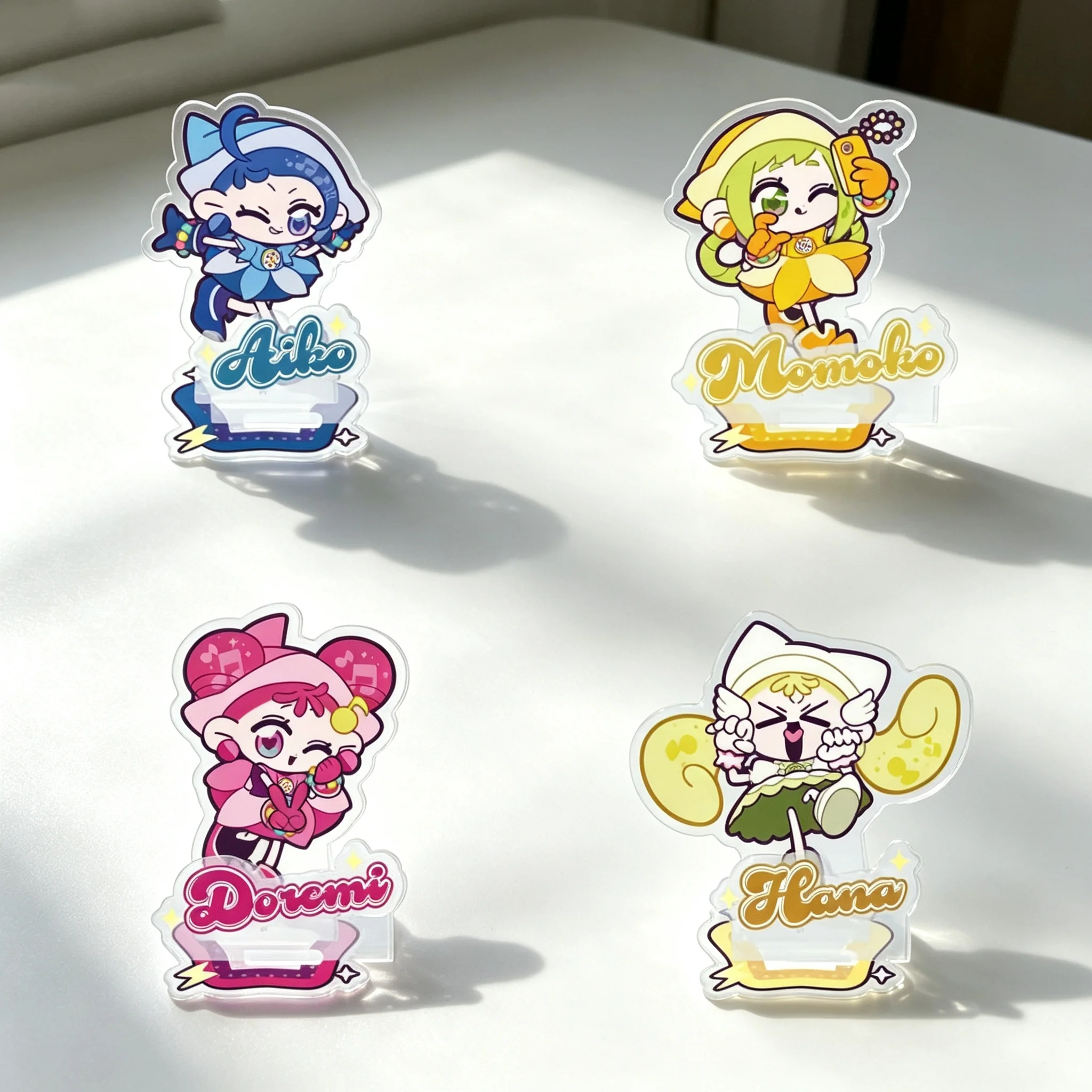 Anime Ojamajo Doremi Magical DoReMignon Harukaze Doremi Q-Style Acrylic Stand Model Plate Keychains Desktop Ornament