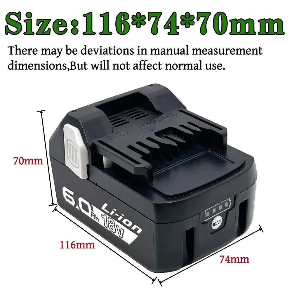 For HiKOKI 18V 6.0Ah 8.0Ah 10.0Ah Li-ion Slide Battery Fit Hitachi BSL36A18 BSL36B18 Smooth Operation Compact Lightweight Pack