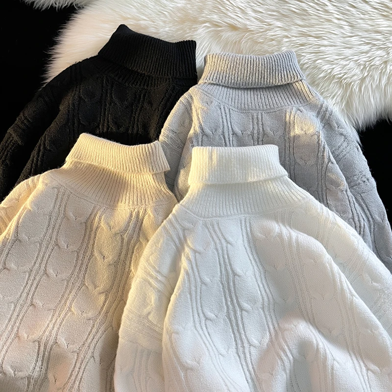 

Водолазка с длинным рукавом, мужская винтажная повседневная куртка, тонкий свитшот, толстый теплый свитер, вязаная верхняя одежда в рубчик, кардиган, пуловер, пальто