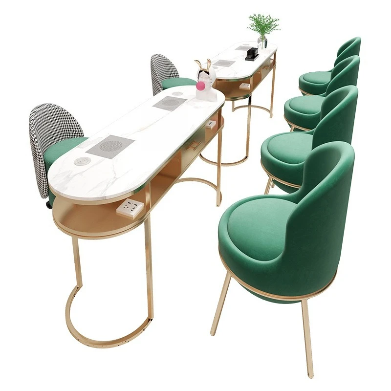 

Comes with socket, vacuum cleaner, manicure table and chair set, single and double three-person multi-functional rock slab