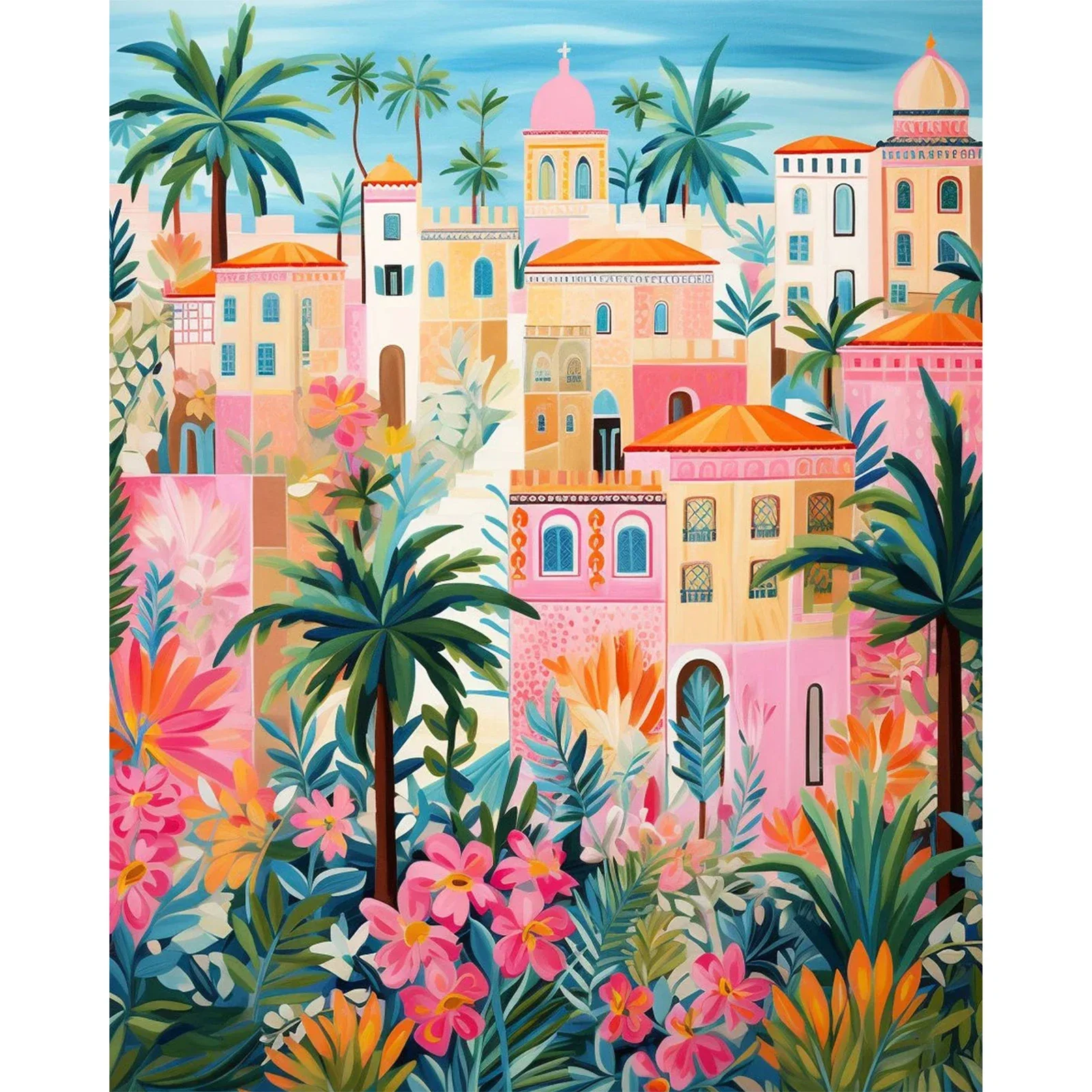 

124615 Paint By Numbers Kit for Adults - House, Acrylic Digital Oil Painting Art on Canvas Home Decor Gift