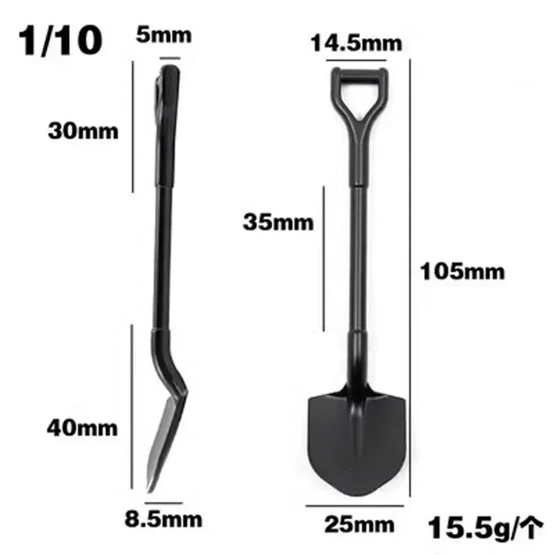 模擬金属シャベル装飾 1/10 1/18 Rc 装軌車両用 アキシャル Scx10 90046 D90 Yikong Rgt Trxs Trx4 Trx4m D12