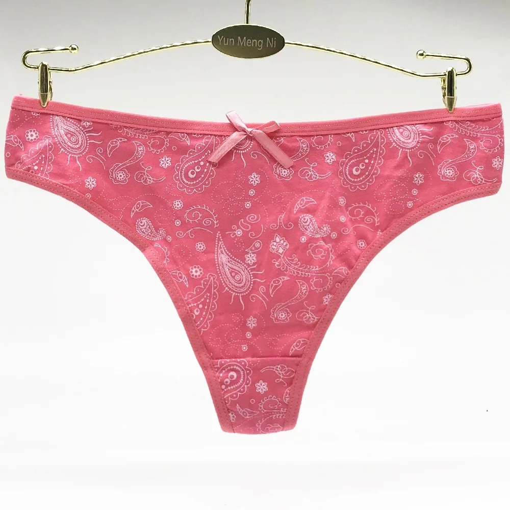 New Style 5pcs/Lot Girl shorts Cotton Ladies Thong Print wholesale Briefs Women panty T Underwear 87339