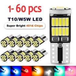 1-60pcs T10 W5W 194 501 Led Canbus No Error Car Interior Light T10 26 SMD 4014 Chip Pure White Instrument Lights Lamp Auto Bulb