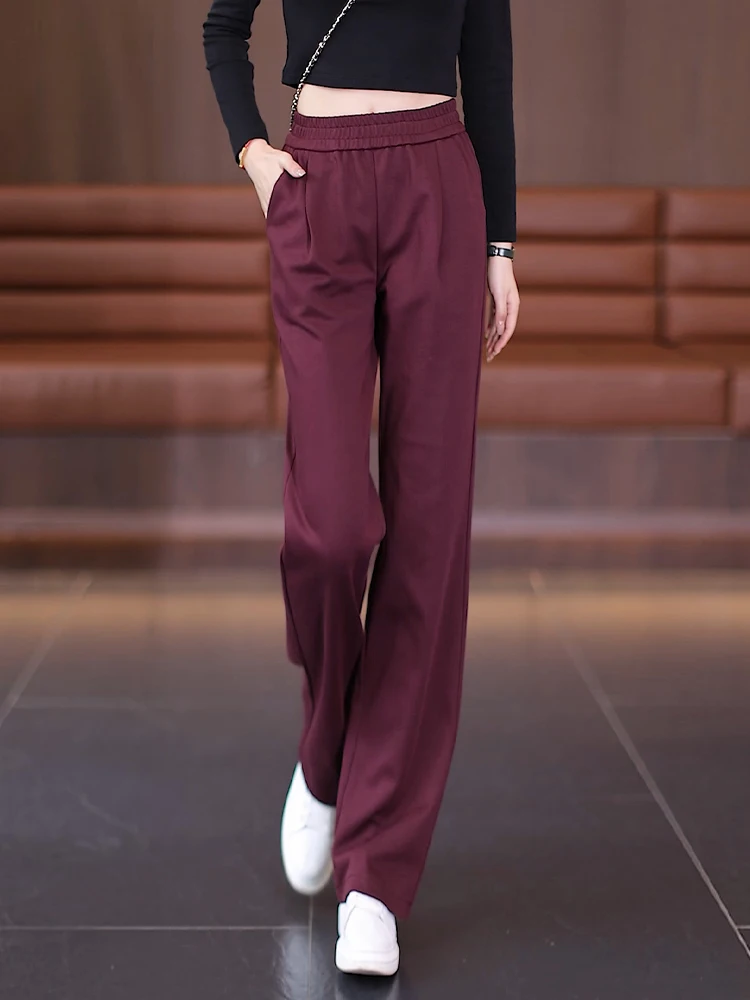 

Женские брюки Ankela с высокой талией и широкими штанинами, весенне-осенние, прямые, спортивные, повседневные, модные, в уличном стиле