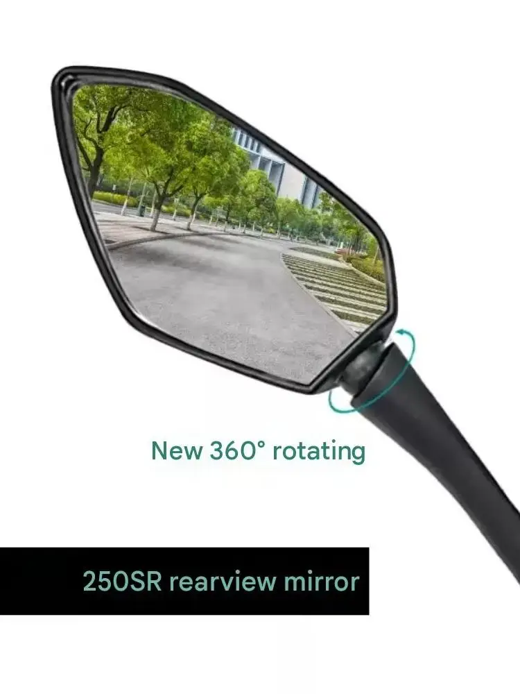 Rearview mirror suitable for 250SR motorcycle modification, left and right reversing mirror, high-end version accessories