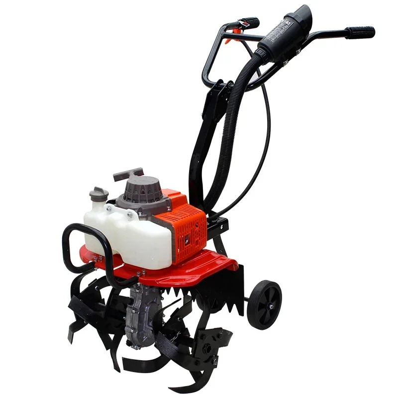 63CC Gasoline Rotary Tiller 1E48F Agricultural Garden Tools Multi-function Lawn Mower Two Stroke Micro Tillage Machine