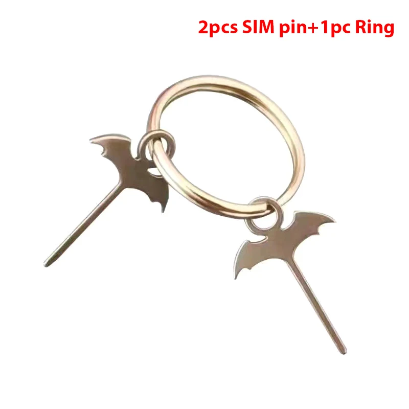 2Pcs/Set Stainless Steel Sim Card Tray Extended Universal Bat Thimble for Mobile Phones Digital Products