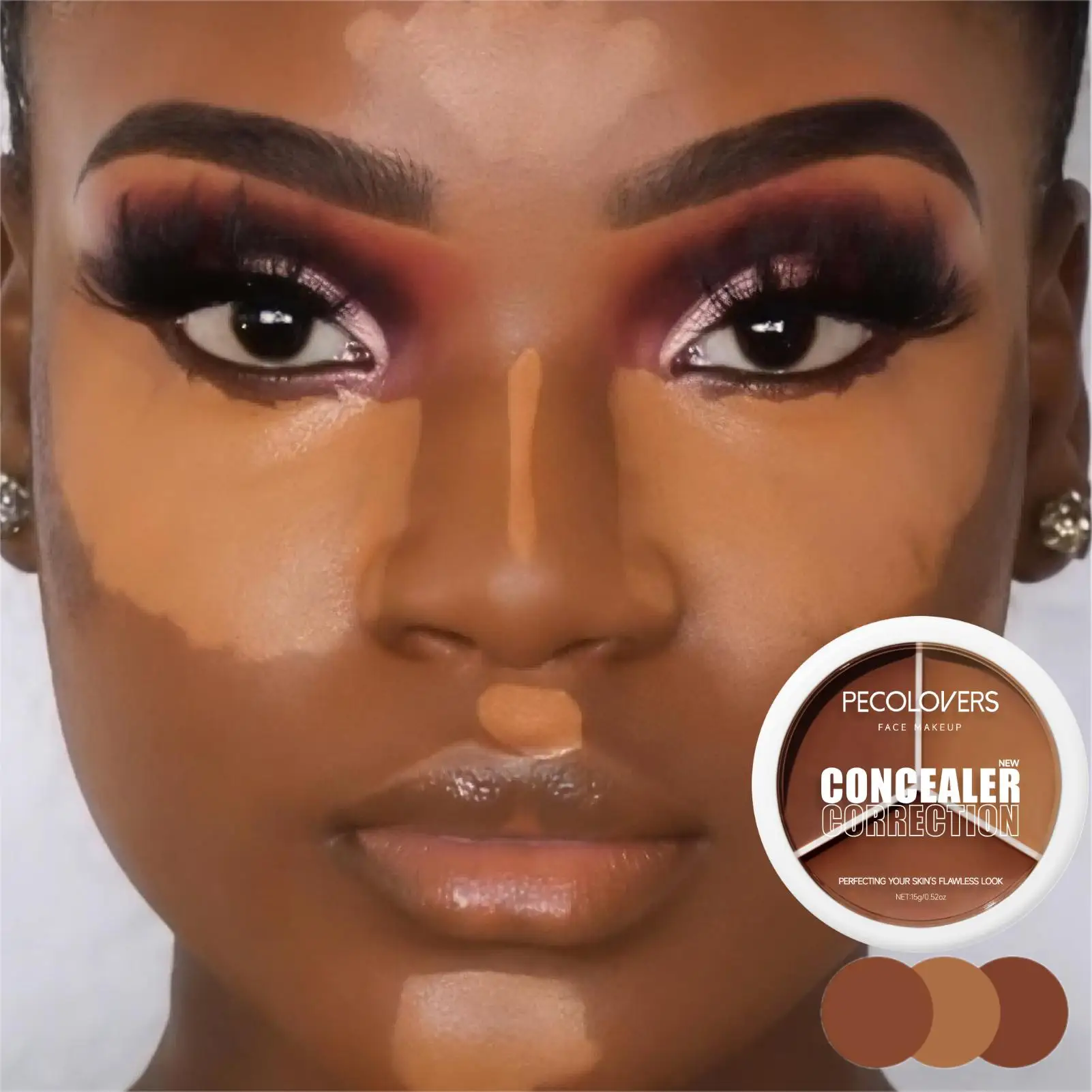 1PC Correcteur de teint hydratant et ciblant, couvrance totale, longue tenue, unifie le teint, cosmétiques pour les yeux et le visage