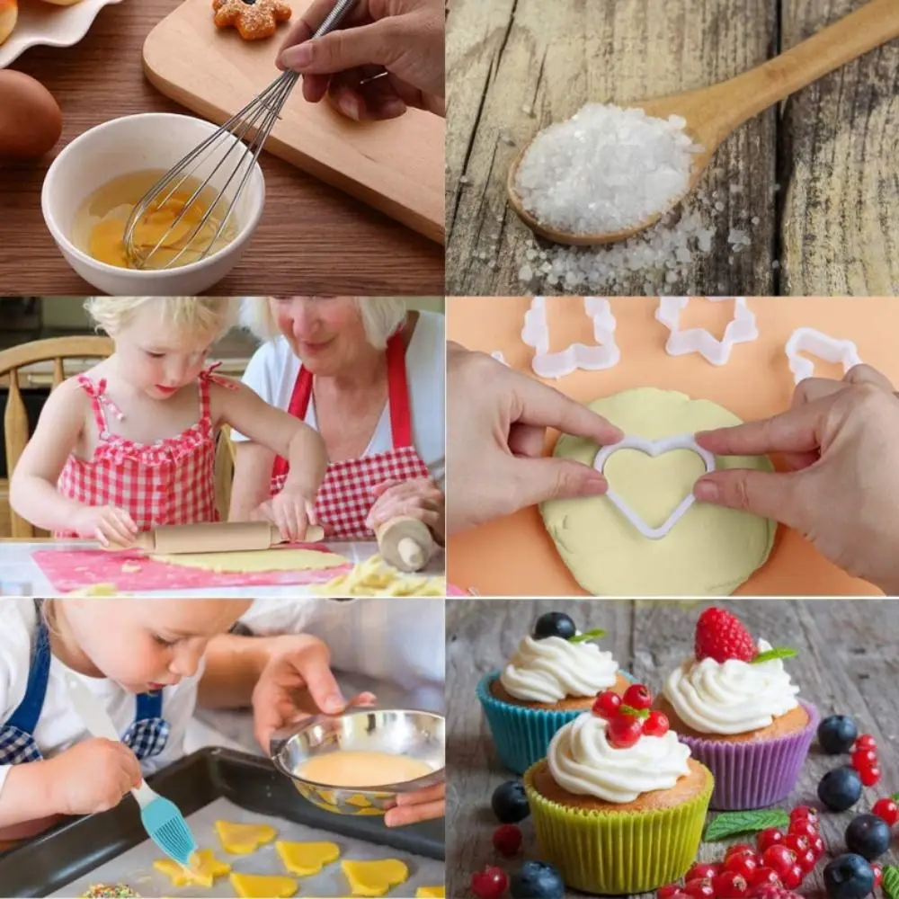 4/11Pcs Kitchen Apron for Little Girls Gift Pink Simulation Cooking Baking Pretend Play Set Play House Chef Baking Tool