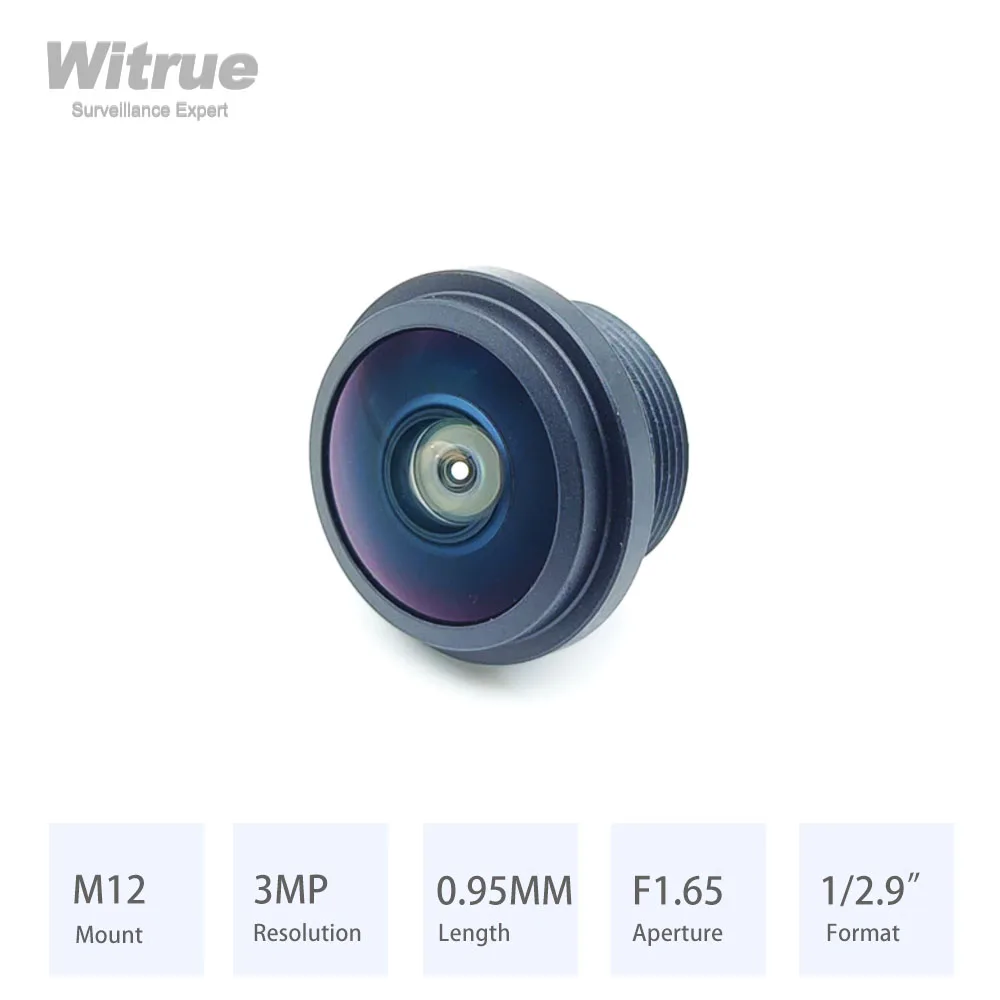 Waterproof Lens HD 3MP M12*0.5 Mount Focal length 0.95mm Fisheye 210 Degree F1.65 1/2.9 with 650nm IR Filter for Car Camera