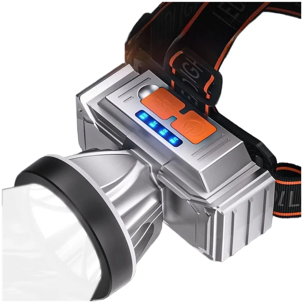 LED Headlamp with 600mAh Rechargeable Battery USB Charging for For fishing Camping Hiking Night Riding and Hands Operation