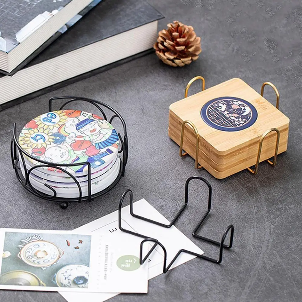 Coffee Mug Mat Organizer Storage Rack For Round And Square Coasters Coaster Holder Coaster Rack Cup Mat Tray Cup Mat Frames