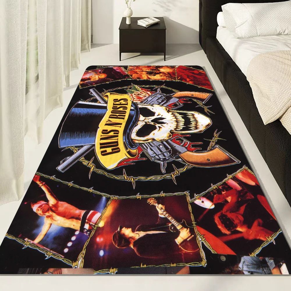 Rock Band Guns N Roses Room Mats antiscivolo assorbe l\'acqua cuscino a striscia lunga tappetino Bedroon tappeti per la casa