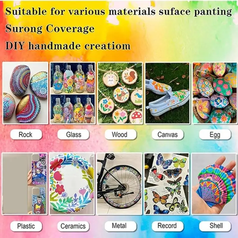 Acrylic Markers Set Professional Colors For Artists Students Drawing Sketching Craft Projects Practical Storage Case D2RC
