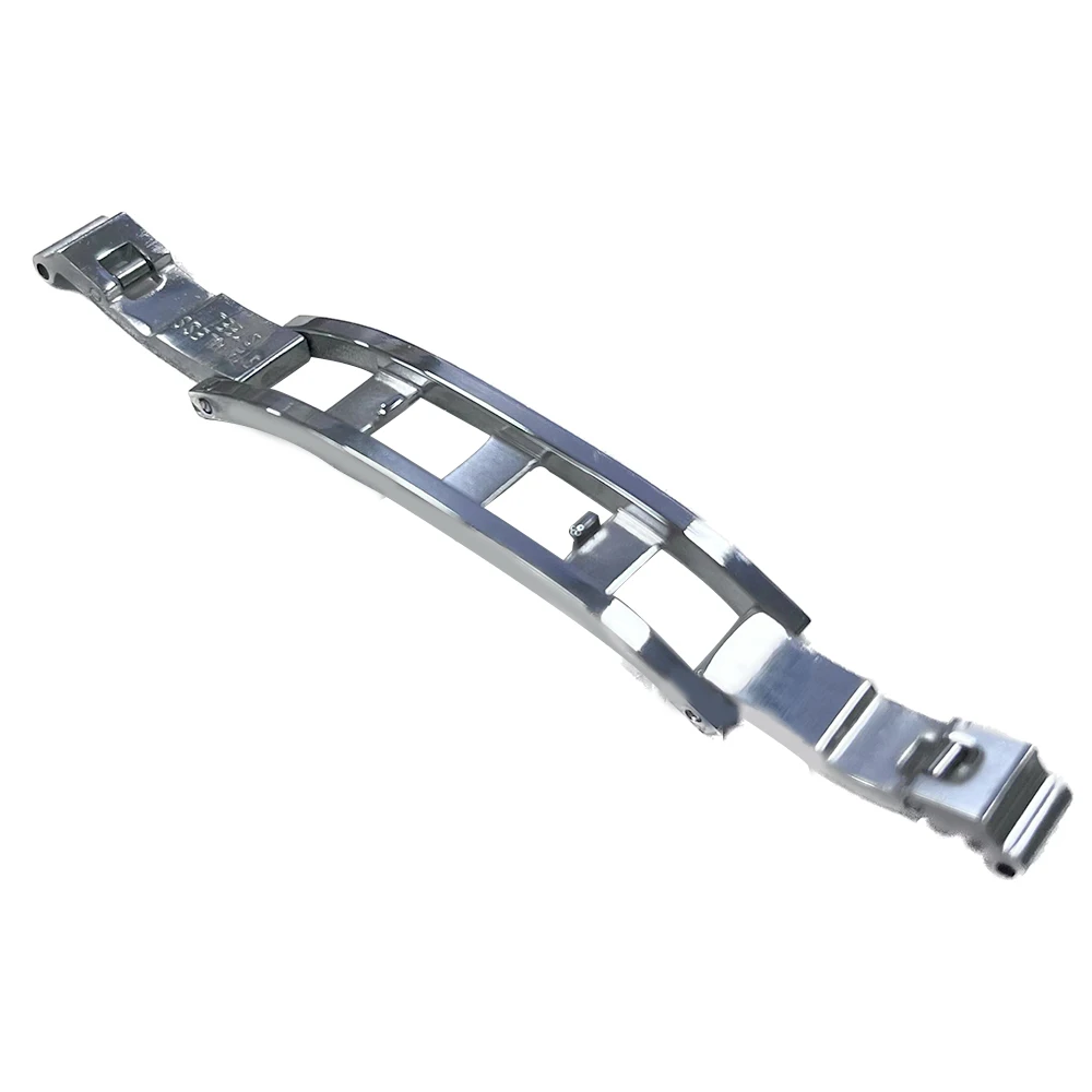 Stainless Steel Solid Double Push Button Fold Watch Buckle Butterfly Deployment Clasp Watch Band Strap Buckle 3mm 4mm 5mm 6mm