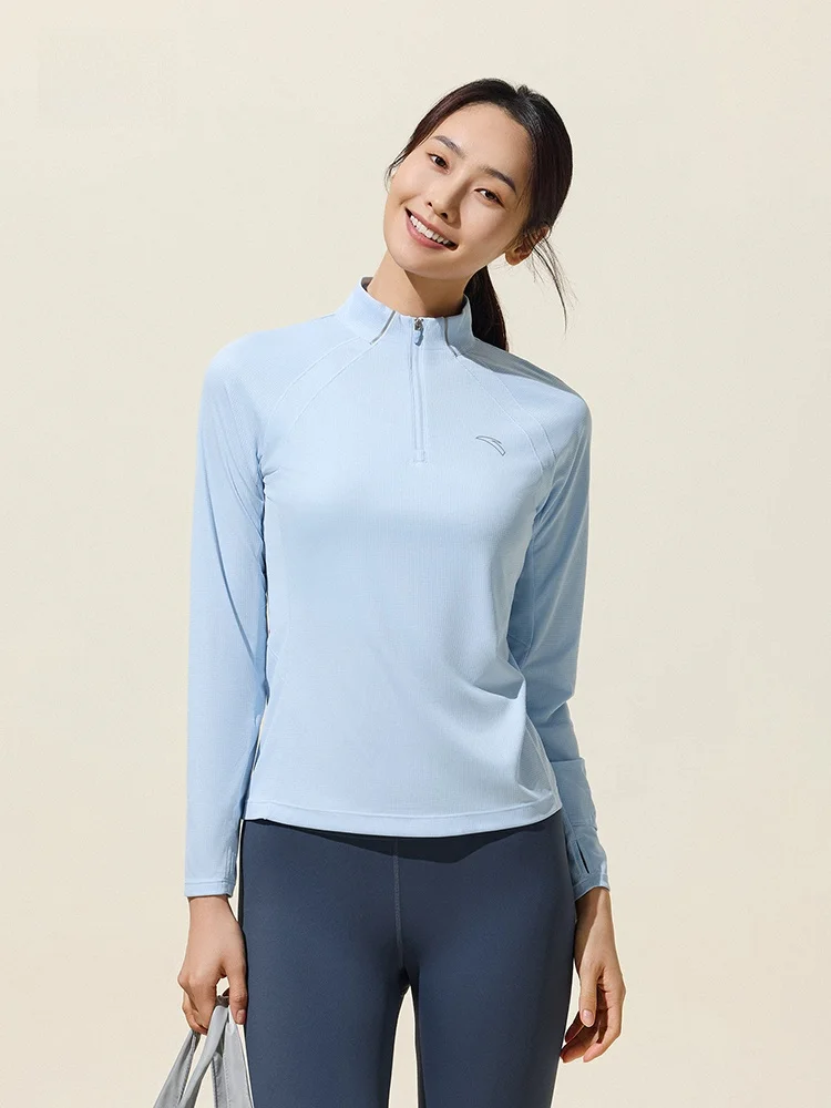 women's-long-sve-running-top-breathable-f-zip-knitwear-spor-slim-fit-outdoor-training-gear-polyester-fabric