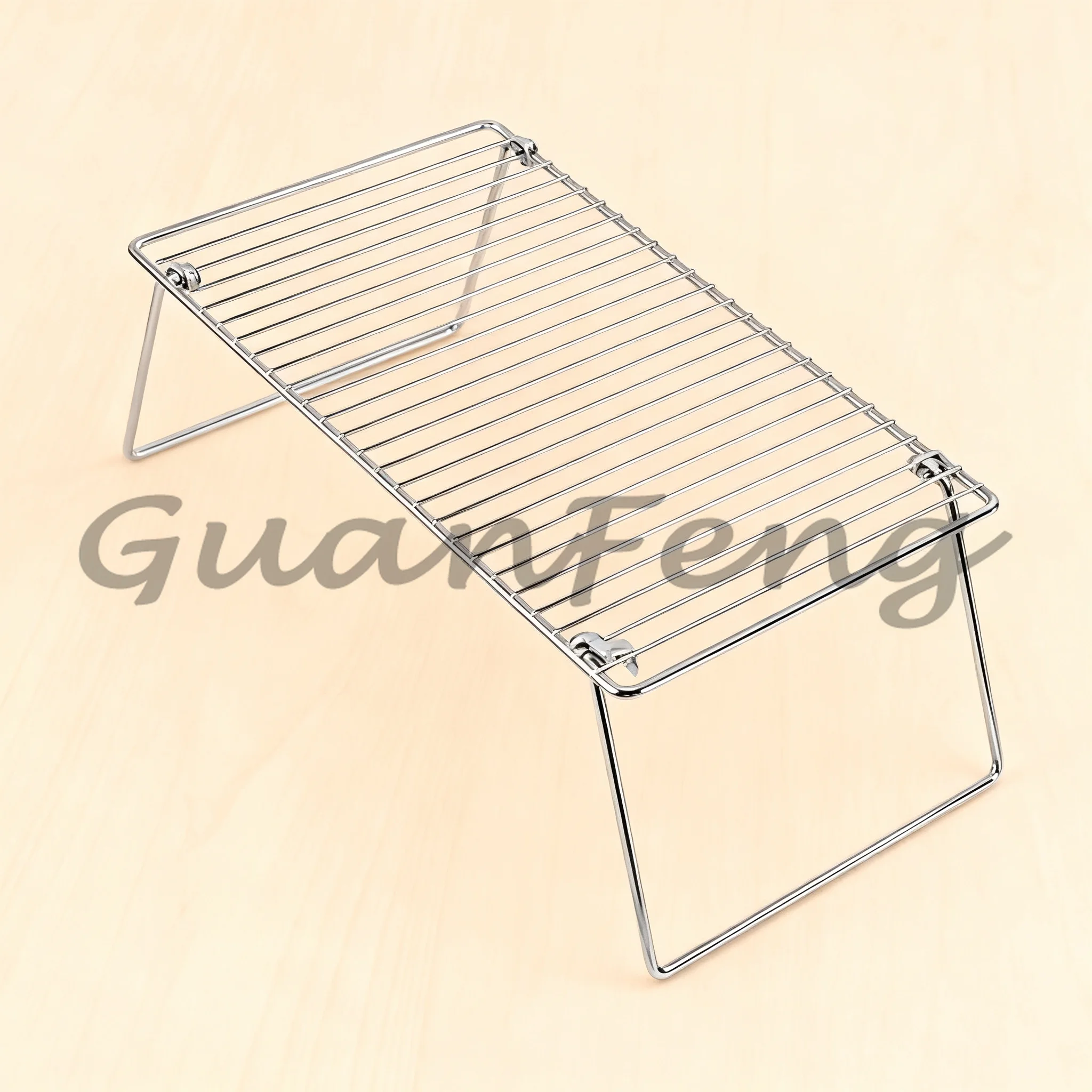 Folding barbecue grill, outdoor camping and backyard cooking cooking pot holder bracket
