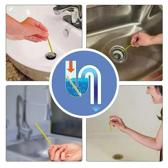 Sani Sticks Oil Decontamination Kitchen Toilet Bathtub Drain Cleaner Sewer Cleaning Rod Convenient Kitchen Accessories