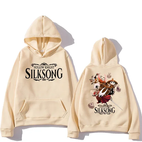 Imagen 2 del producto Hollow Knight Silksong juego caliente sudaderas con capucha de manga larga moda Casual jerseys High Street mujeres hombres sudadera moda ropa de calle
