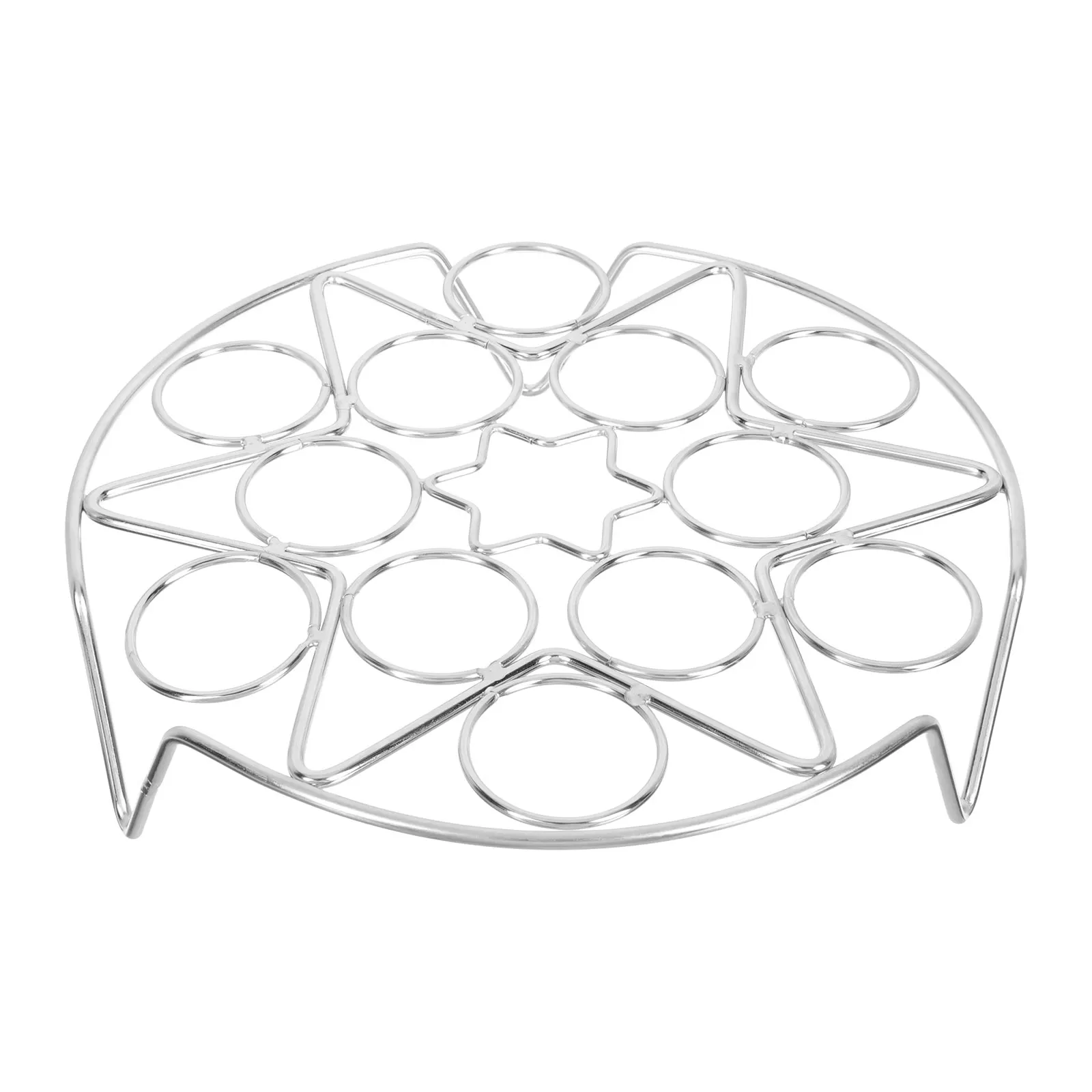 

Stainless Steel Household Egg Steamer Rack Multi-Holes Heat-Resistant Kitchen Egg Holder Rack for Steamed Buns Crab