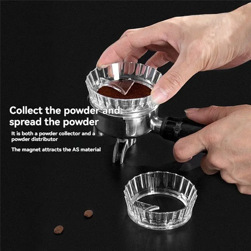 Promotion!Espresso Machine Coffee Powder Ring Transparent Anti-Fly Powder Collecting Ring Coffee Handle Anti-Fly Powder Ring