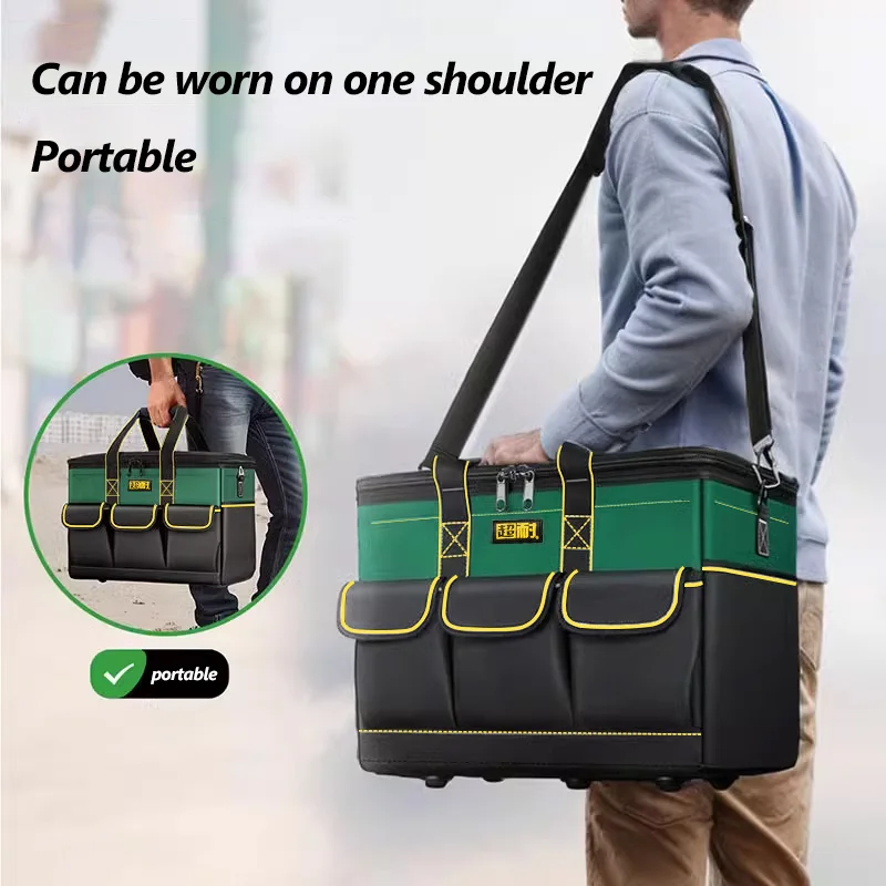 13 Inch Tool Bag Electrician Multifunctional Strong Durable Oxford Thickened Woodworking Storage Portable Handheld Bag