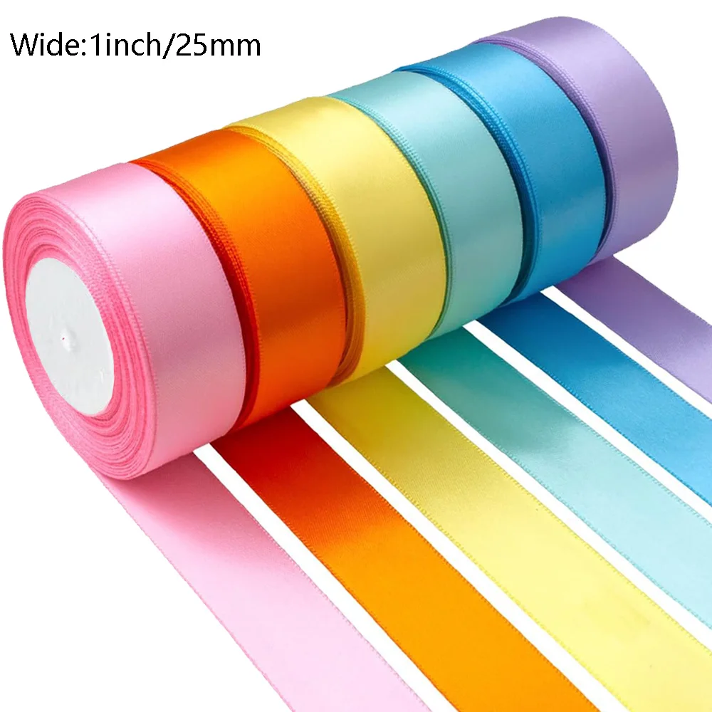 6 Rollen 150 Yards sortiertes einfarbiges Seidenband aus Satin und Satin für Hochzeitseinladungssträuße, Geburtstagsfeier, DIY-Geschenkverpackung – Detail 10