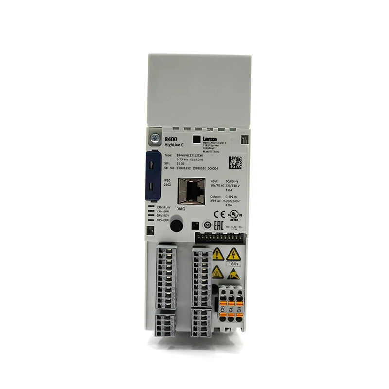 

Lenze Frequency Inverter 8400 HighLine 230V 0,75 KW / 1,0 E84AVHCE7512SX0 Drive In Stock