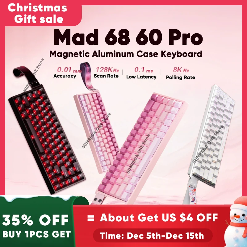 

Madlions Mad 60he Mad 68he Mad60 Mad60HE Mad68 Mad68HE 65% Magnetic Gaming Mechanical Keyboard 60% Hotswap RGB 8K Gamer Keyboard