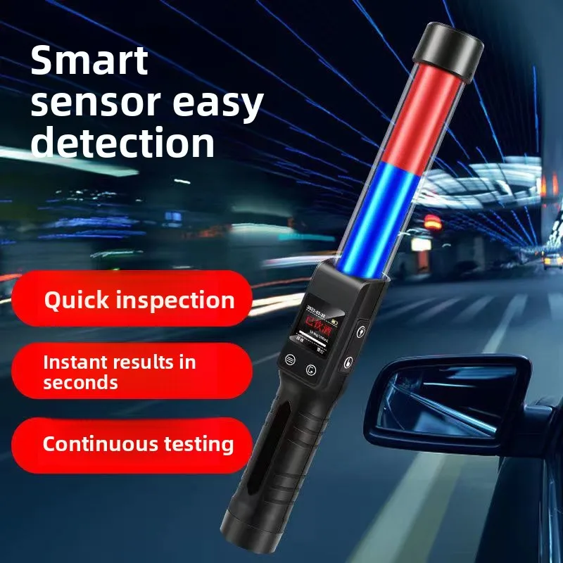 

High-demand, high-precision voice alarm sound, traffic control stick, alcohol tester with LCD display and flashing lights for po