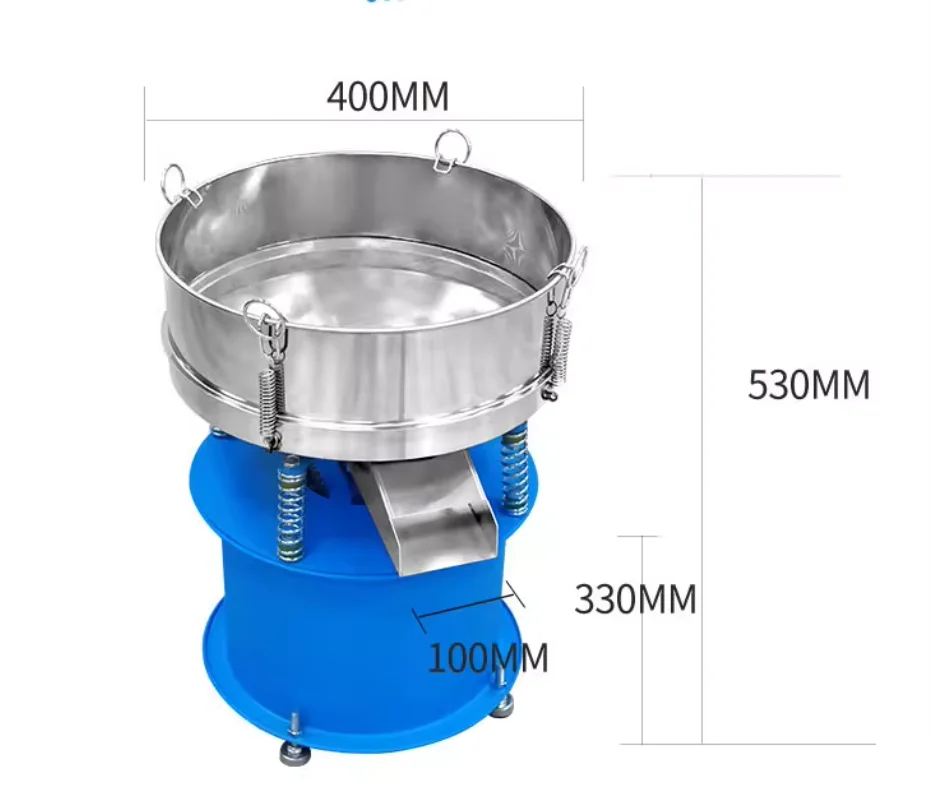 شاشة اهتزاز مسحوق بلاستيكي، شاشة اهتزاز من الفولاذ المقاوم للصدأ، شاشة مسحوق الرش الكهروستاتيكي، دقيق، الذقن التقليدية
