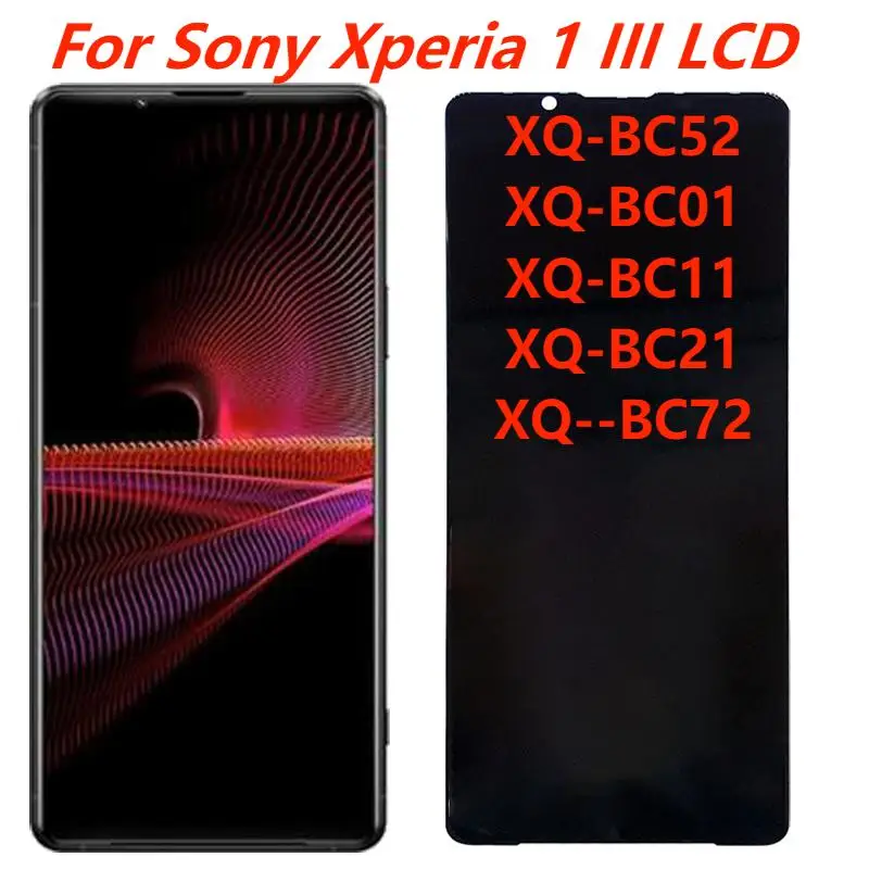 

Оригинальный 5,5-дюймовый AMOLED дисплей для Sony Xperia 1 III XQ-BC01 XQBC72, ЖК-дисплей с рамкой, сенсорный экран, дигитайзер в сборе, замена