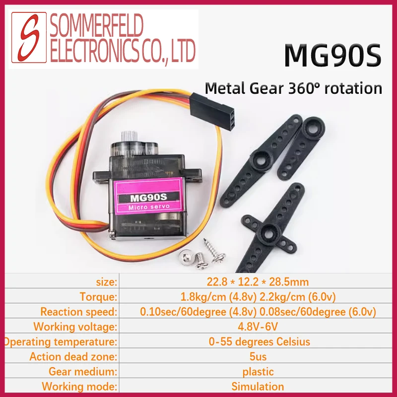 5PCS/set Servo SG90 MG90S MG995/996R Digital Fixed Wing Remote Control Aircraft Motor Model Robot