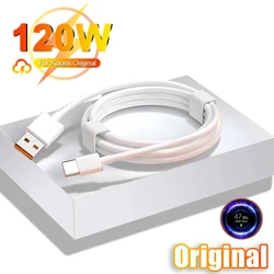 Original For Xiaomi 120W USB Type C Cable Tipo 6A 67W Turbo Fast Charging Mi 14 13 Ultra 13T Pro 12S Redmi Note 13 K70 Poco X6