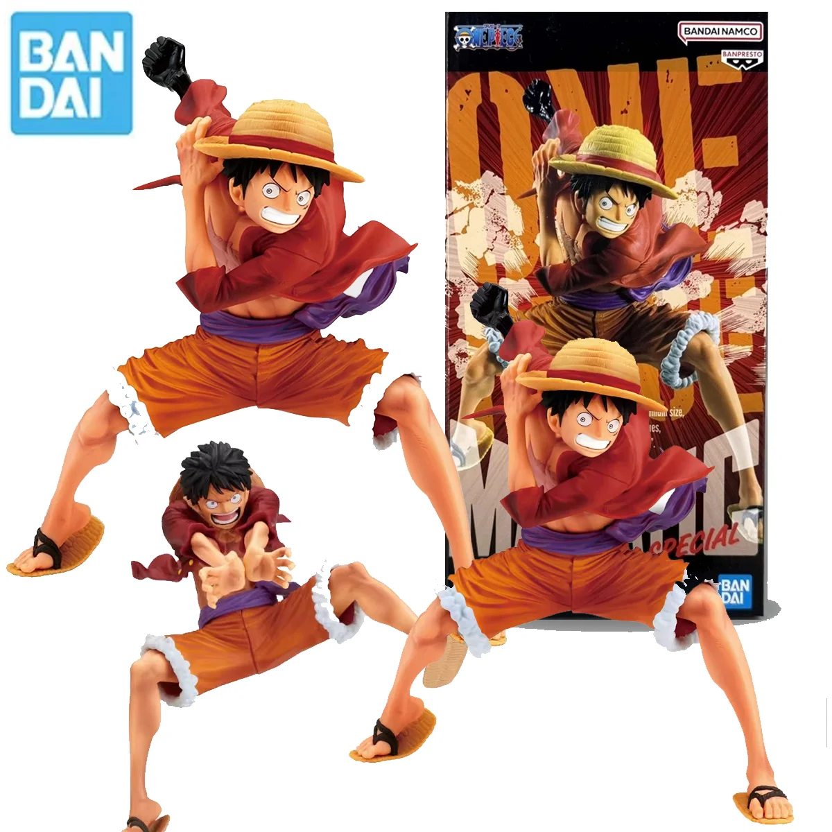 

BANDAI ORIGINALMAXIMATIC One Piece Great Route - New World Luffy Special Anime Action Figures Toys for Kids Gifts