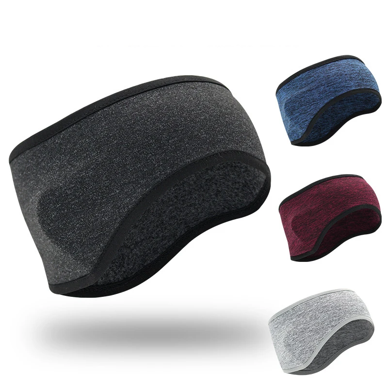 Zimowe opaski na głowę do włosów Kobieta Mężczyźni Outdoor Fleece Ochrona uszu Opaski do włosów Sport Kolarstwo Ciepła osłona na czoło Akcesoria do włosów