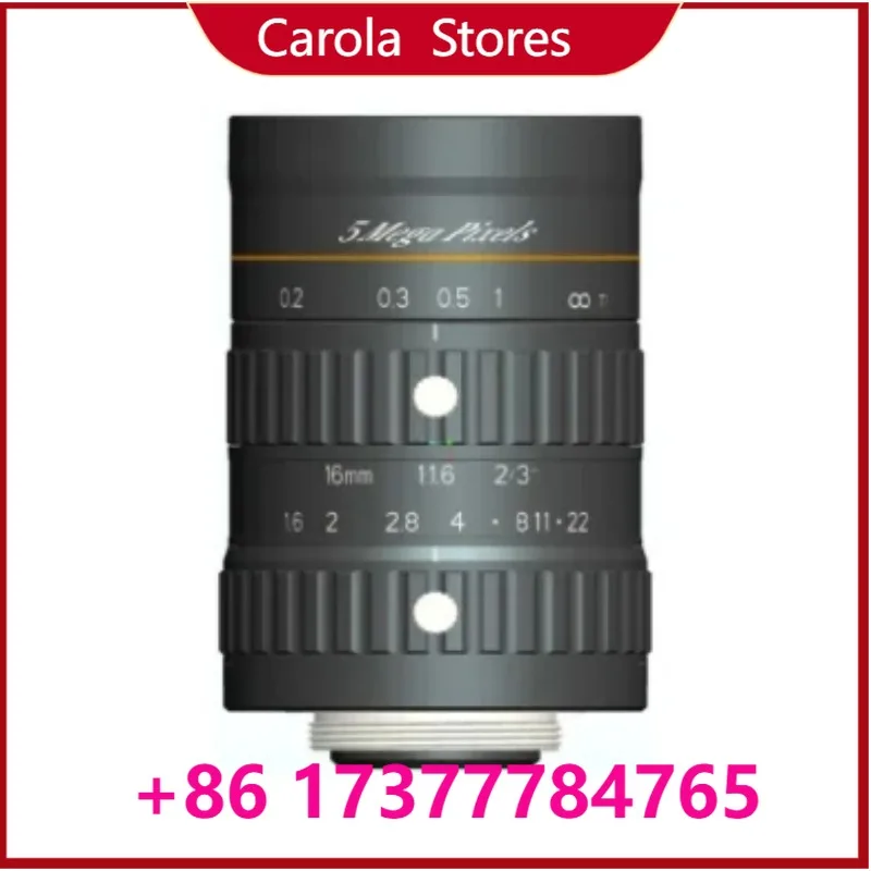5MP HD Industrial Machine Vision Lens, 2/3 Inch Format C-Mount Fixed Focus Lens for Industrial Inspection