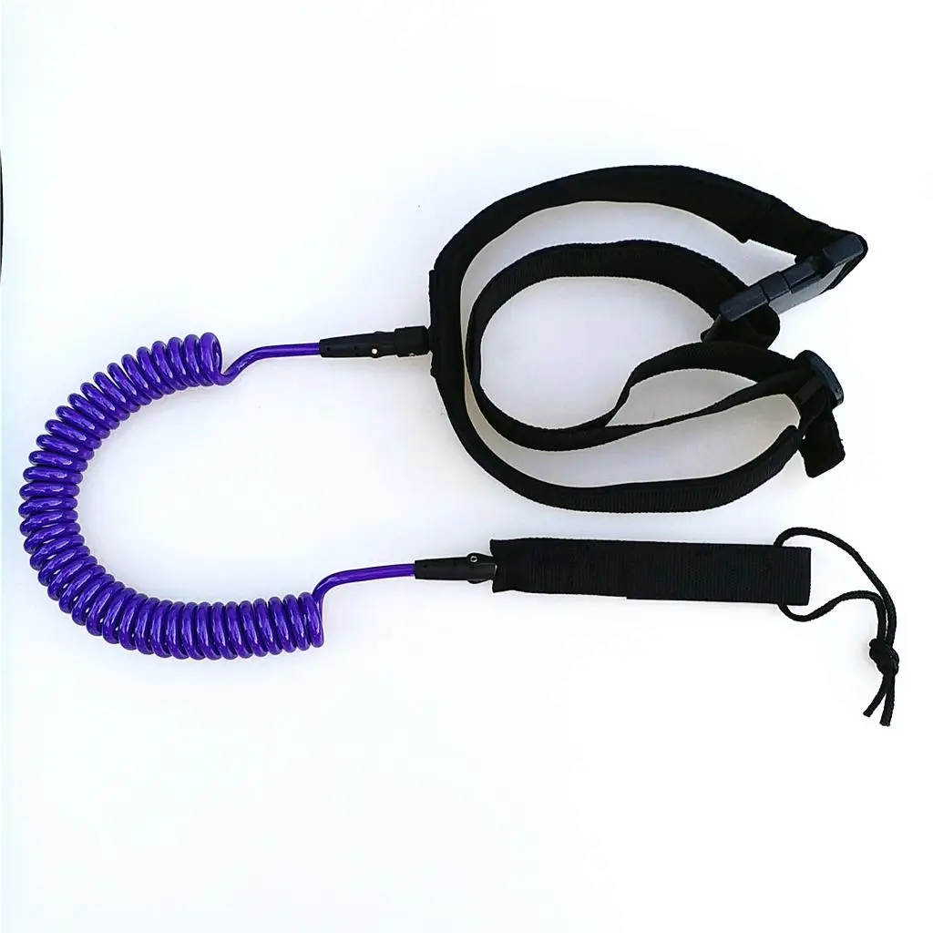 Surfboard Coiled Waist Rope High Strength Safety Leash for SUP Board Paddle Board Water Activities