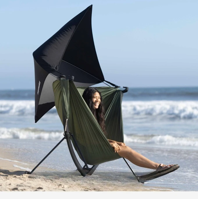 Portable outdoor hammock camping children's swing indoor anti-rollover single double, folding thickened rocking chair