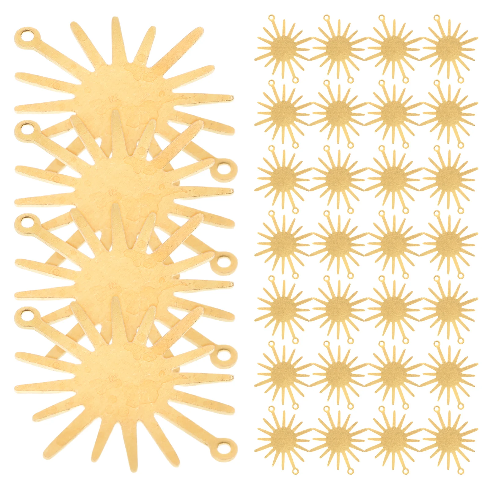 

50pcs Sunflower Jewelry Pendant Craft Supplies Safe DIY Decoration Necklace Bracelet Charm Accessories