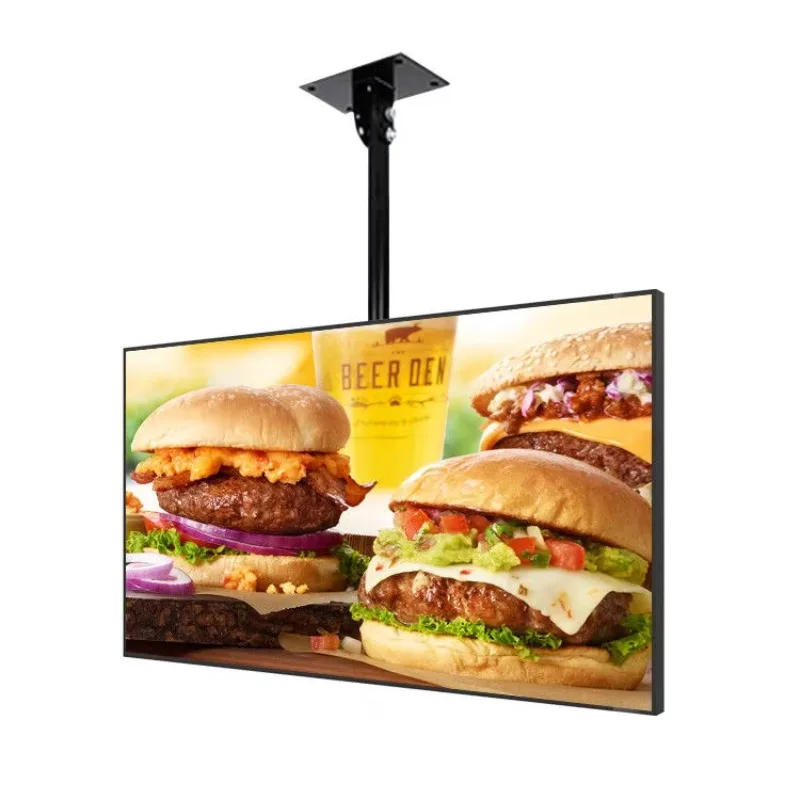 

LCD ultra-thin high-resolution free wireless hanging installation digital menu board retail store LCD advertising display
