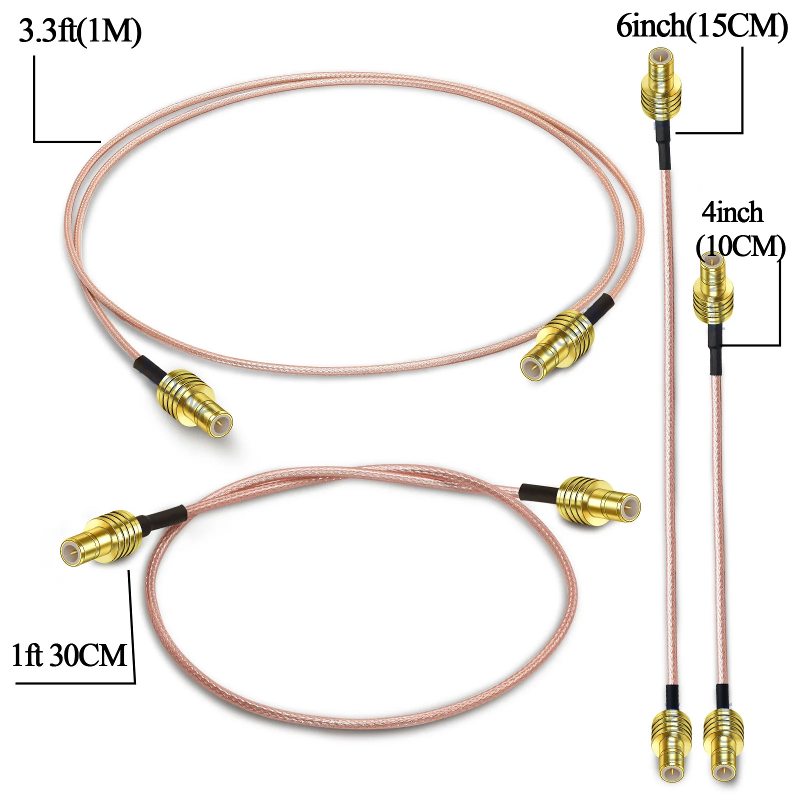 SMB Male to SMB Female Straight/Right Angle Plug RG316 RF Coaxial Cable 50Ohm Pigtail Jumper Extension Cord Cable