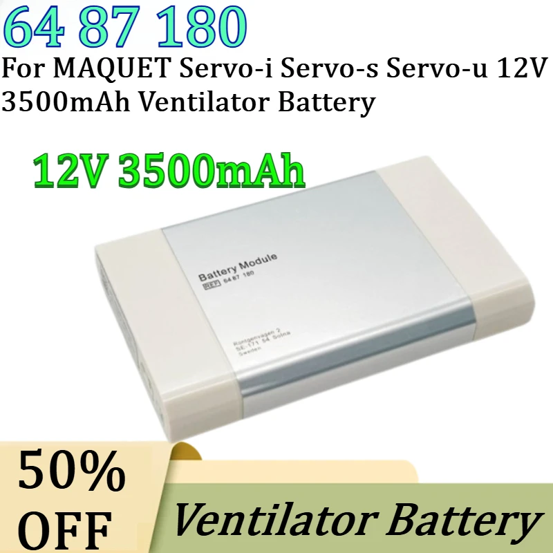 New 6487180 REF 64 87 180 High Quality Battery for MAQUET Servo-i Servo-s Servo-u 12V 3500mAh Ventilator Battery