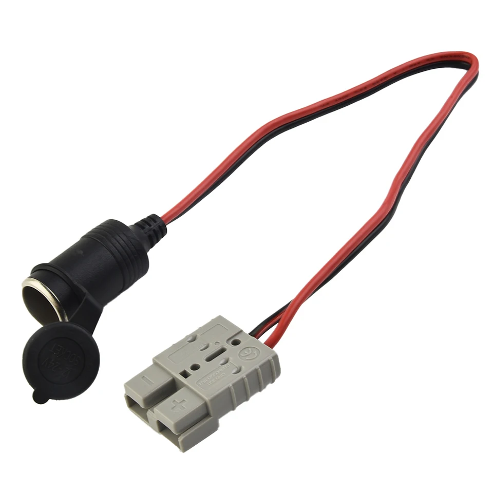 50 Amp For Anderson Plug To 16A Female Cigarette Socket Adaptor 300mm  12/24v 12AWG For Refrigerator Caravan Camping Trailer