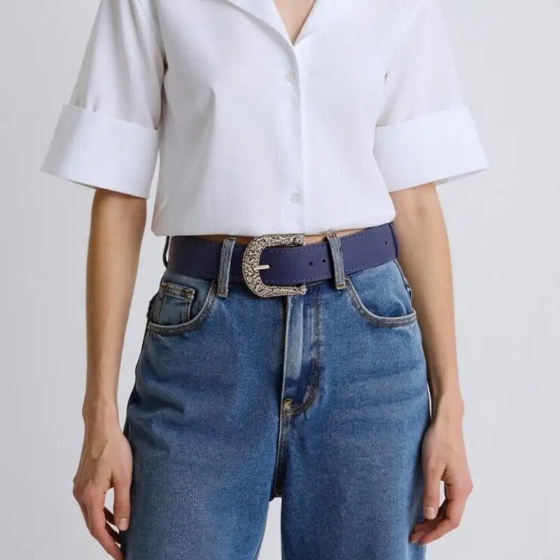 M6CD سلسلة الخصر منحوتة مشبك حزام من البولي يوريثان للنساء الحفلات الراقصة المرحلة وحفلات النادي ملابس غير رسمية مجوهرات الخصر #3