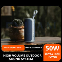 Motorcycle Audio System 50W Outdoor Cycling Wireless Bluetooth Speaker Portable Waterproof Subwoofer Cycling Car Mounted Speaker