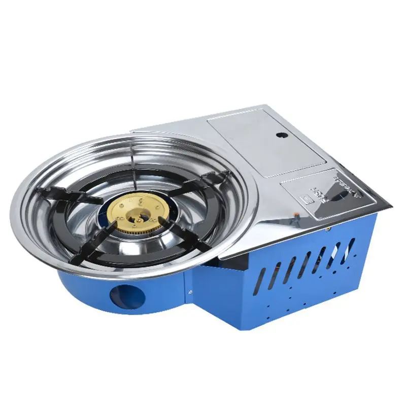Korean Bbq Grill Suitable for Stainless Steel Household Restaurant Folding Table Self Smoke Propane Smokeless Butane Gas Grill
